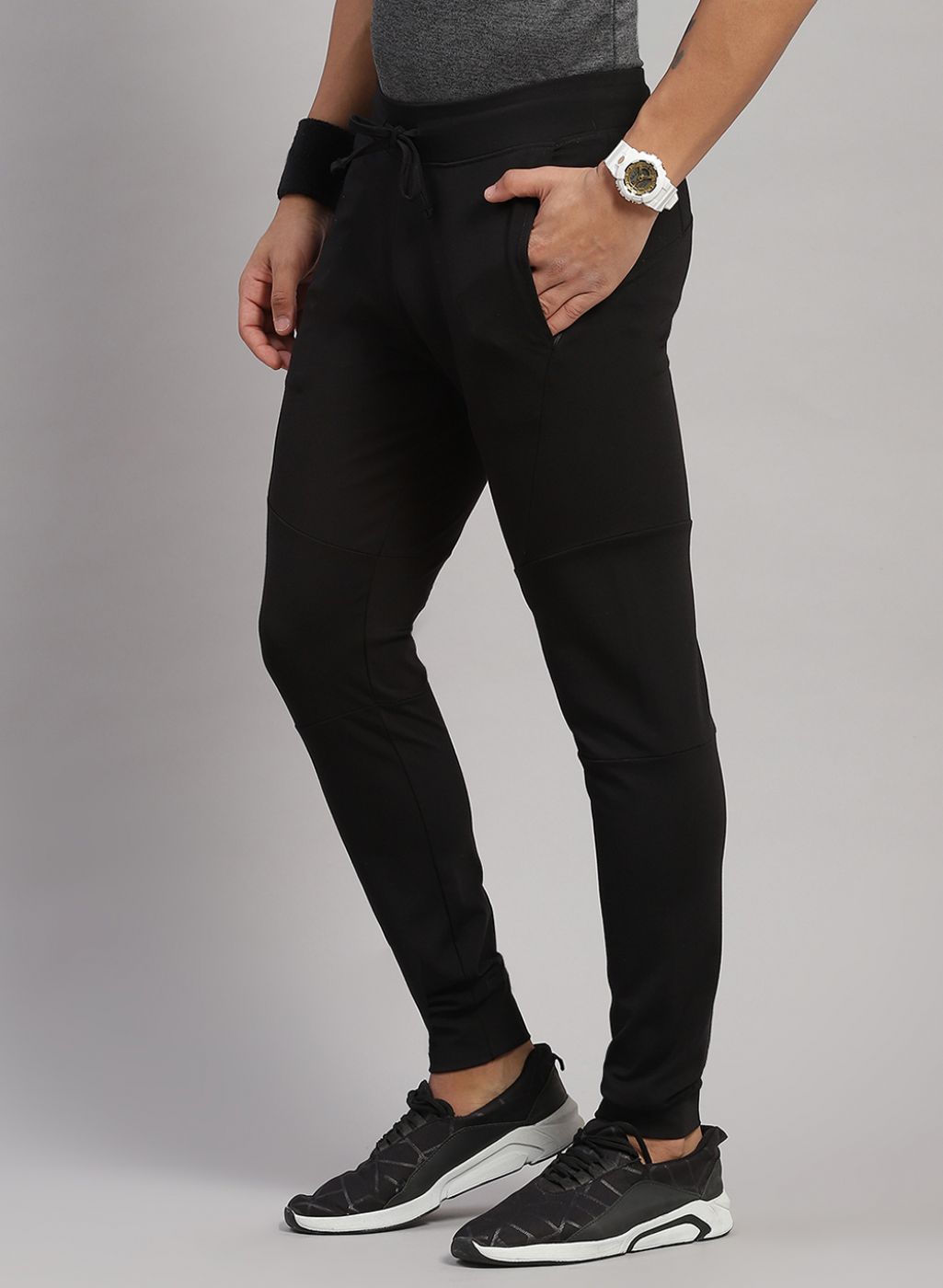 Men Black Regular Fit Jogger