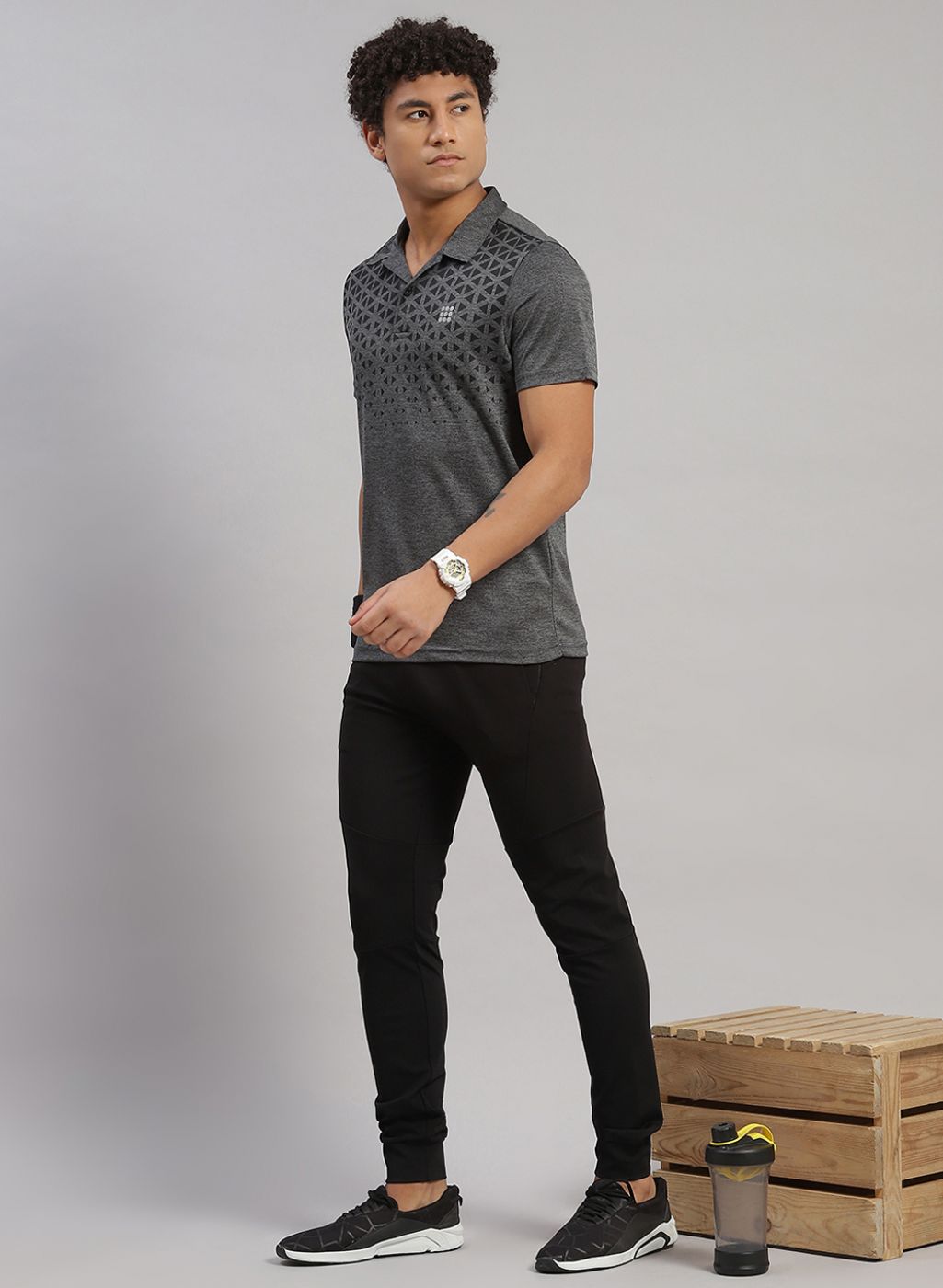 Men Black Regular Fit Jogger