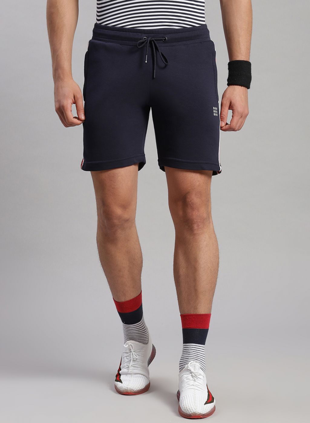 Men NAvy Blue Solid Short