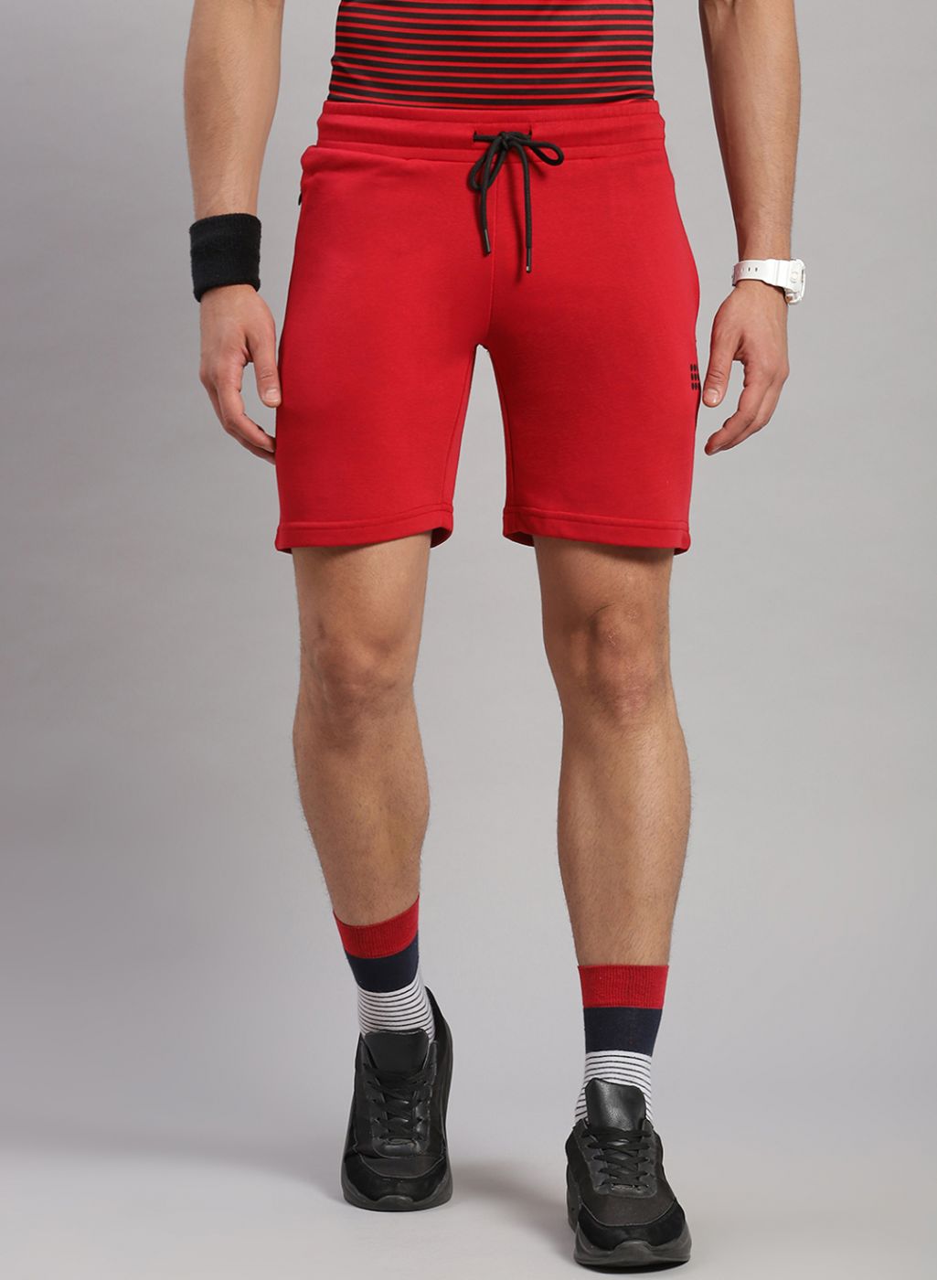 Men Red Solid Short
