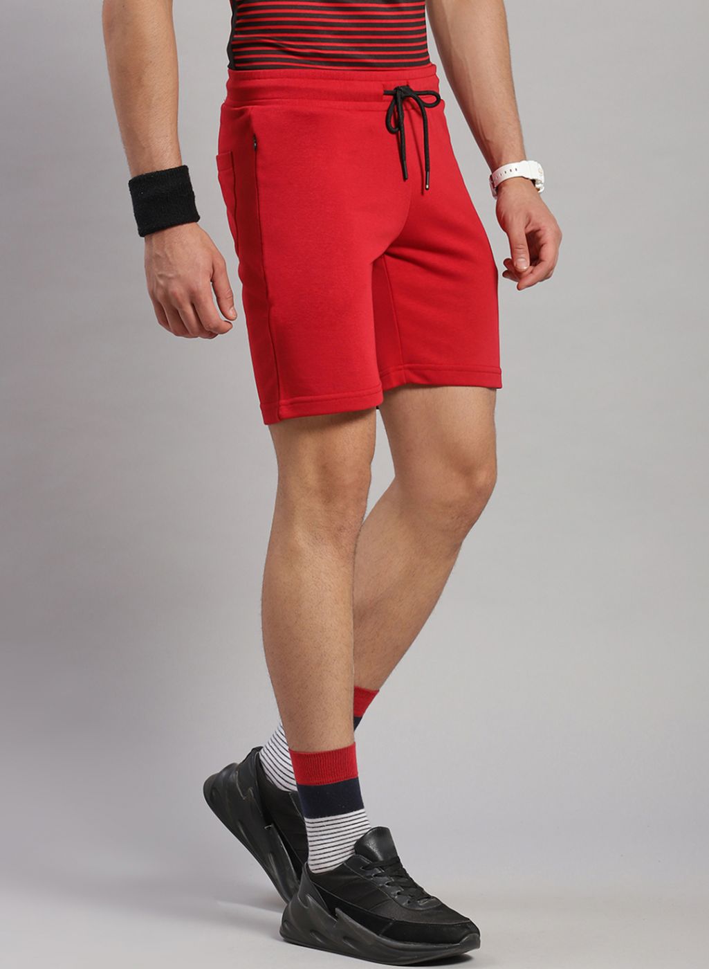 Men Red Solid Short