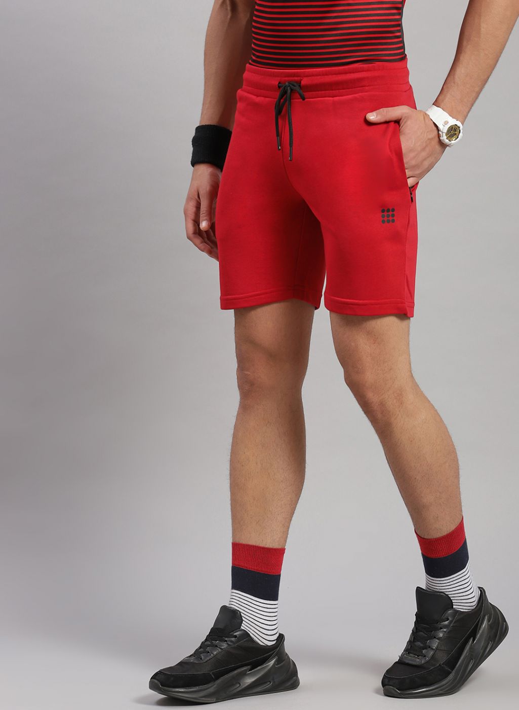 Men Red Solid Short