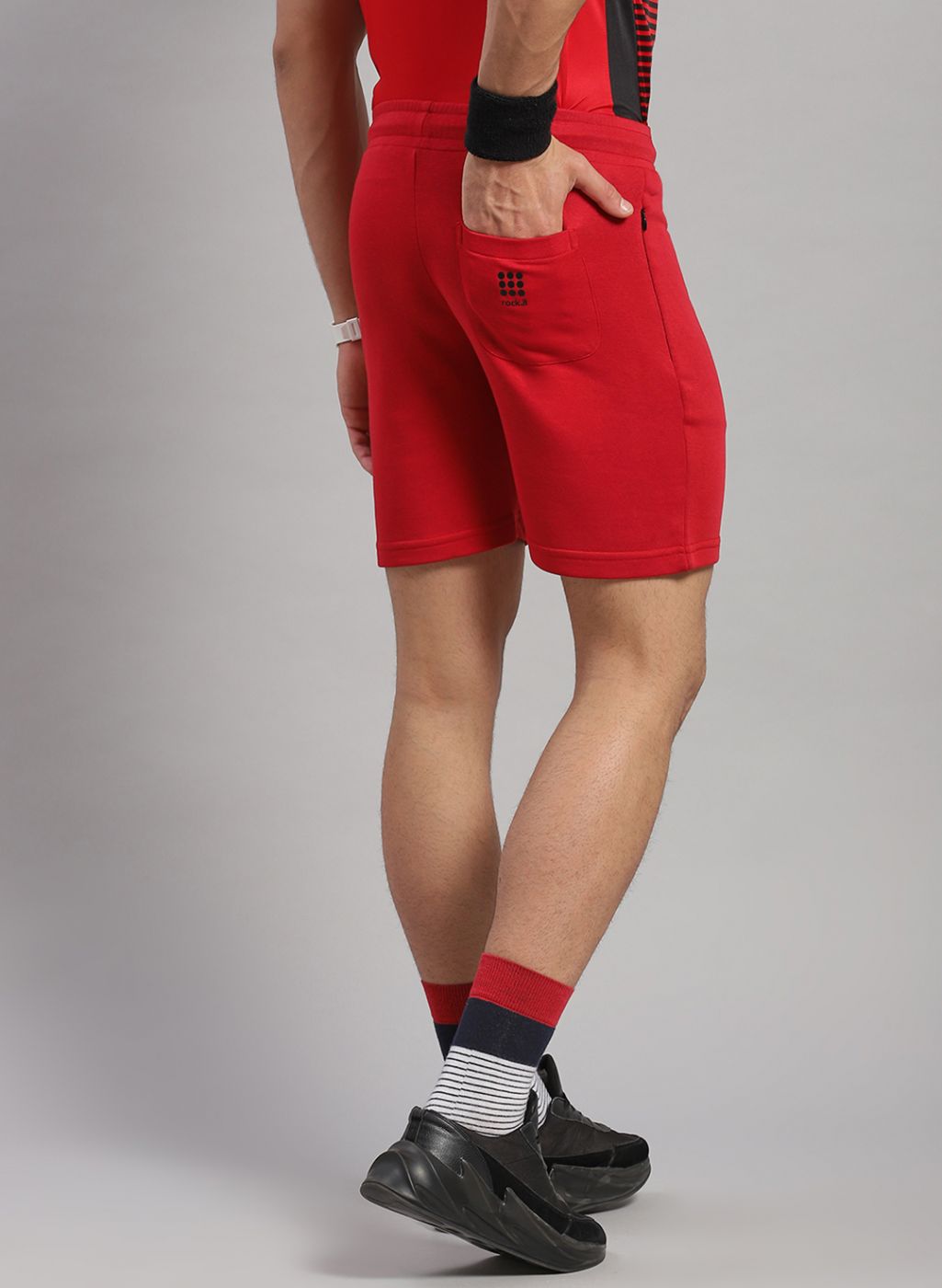 Men Red Solid Short