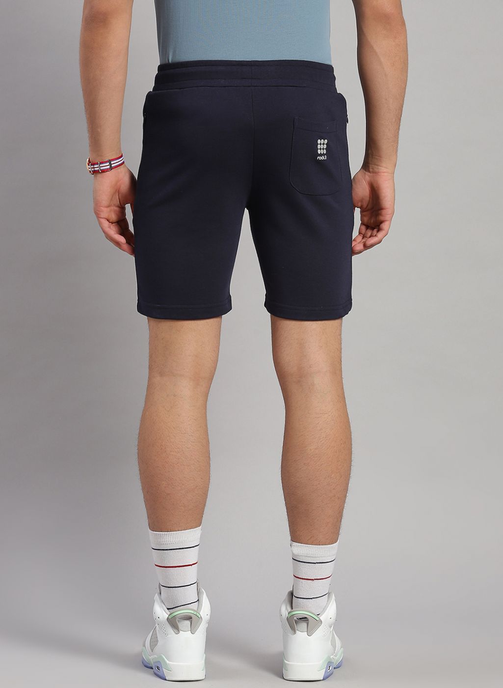 Men NAvy Blue Solid Short