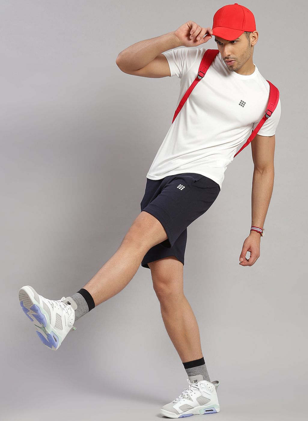 Men NAvy Blue Solid Short