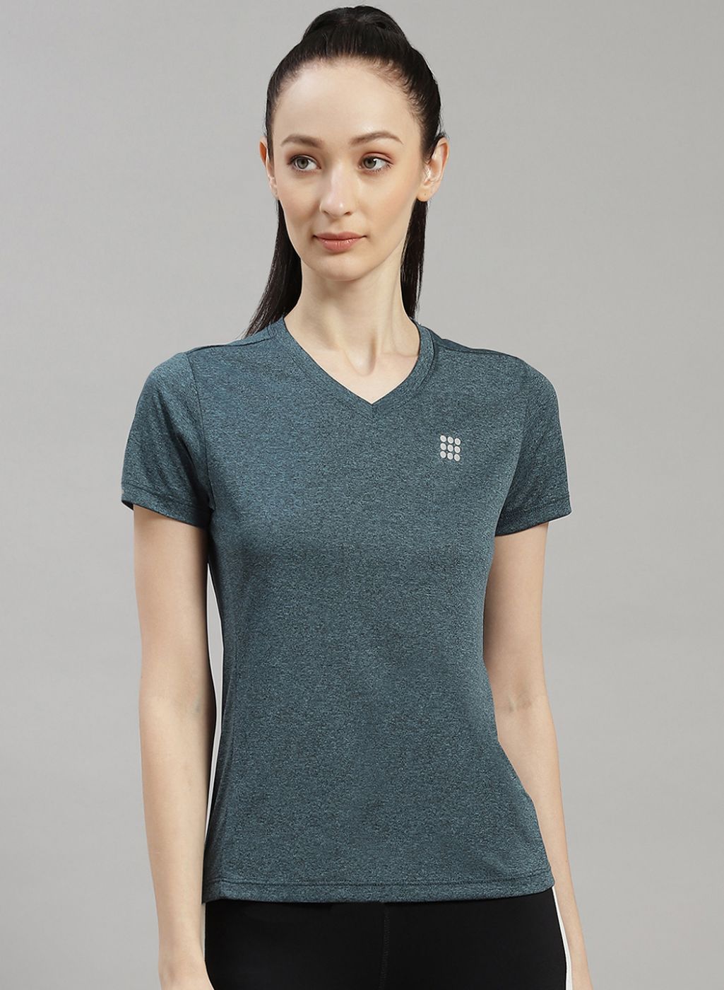 Women Green Solid Top