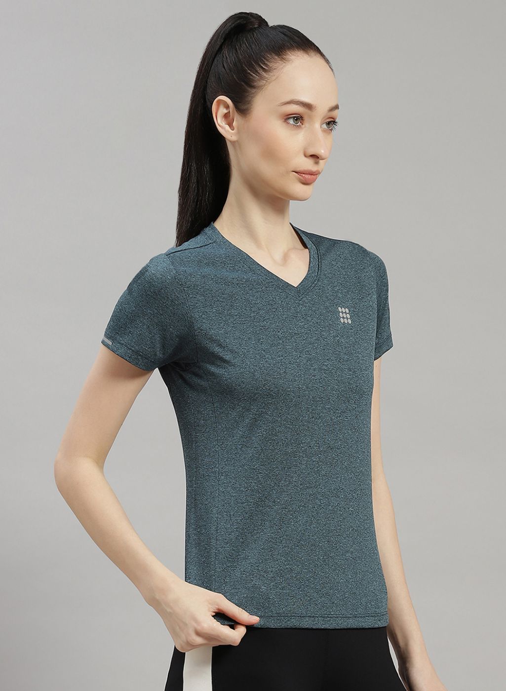 Women Green Solid Top