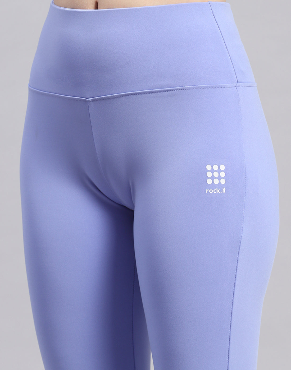 Women Blue Solid Regular Fit Yoga Pant