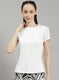 Women White Solid Top