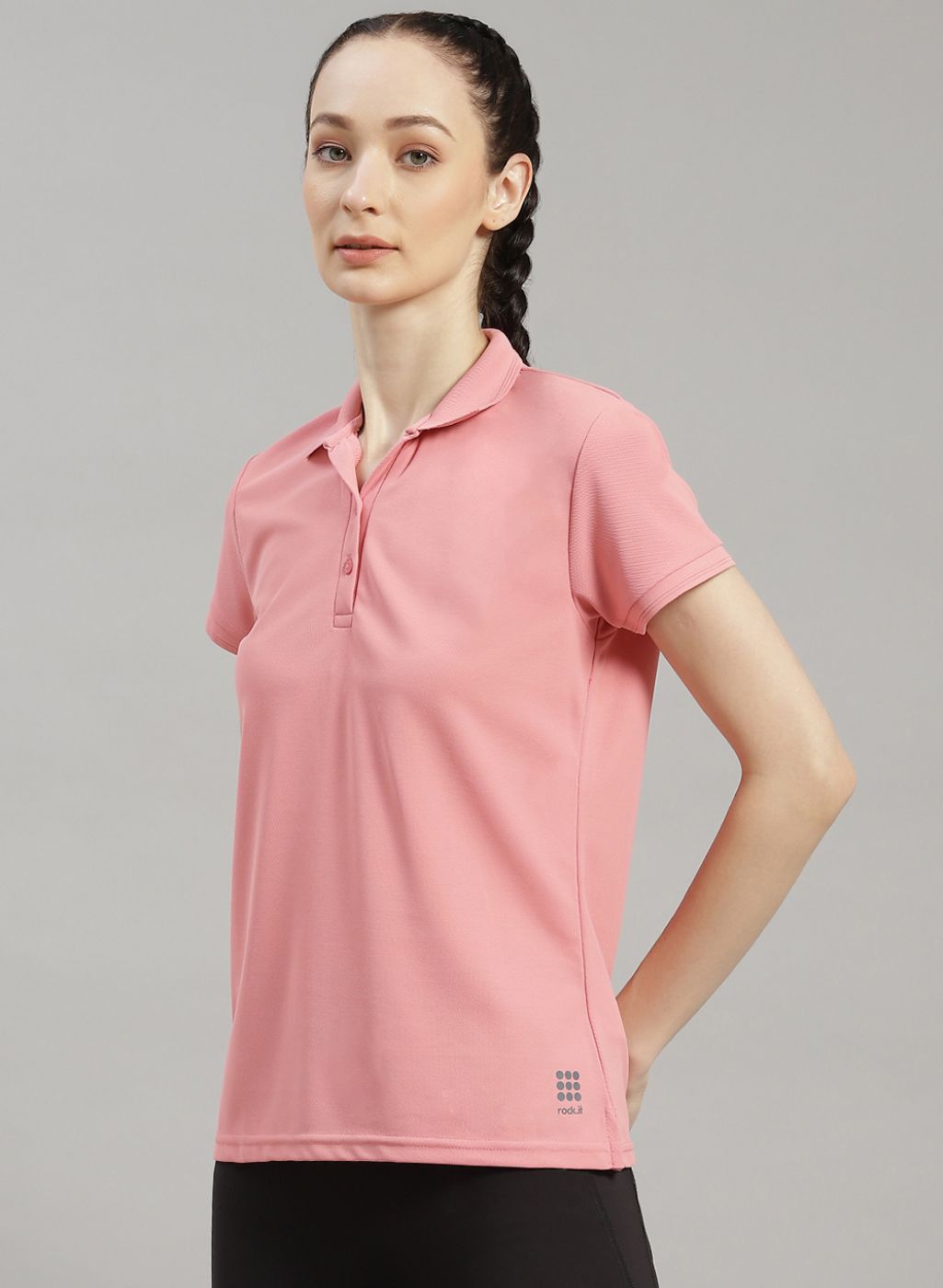 Women Pink Solid T-Shirt