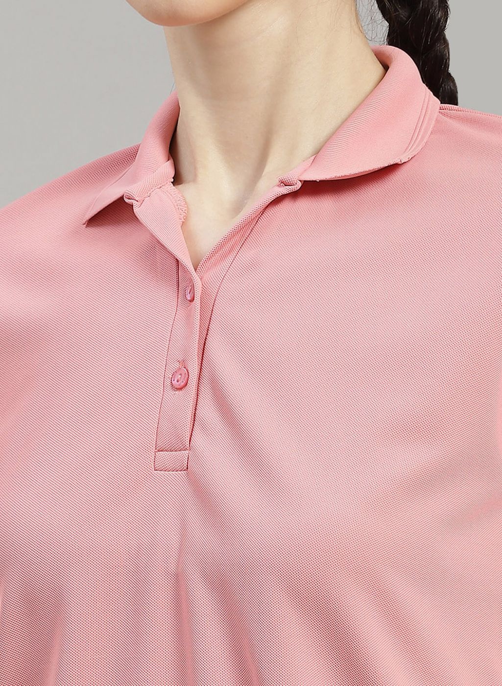 Women Pink Solid T-Shirt
