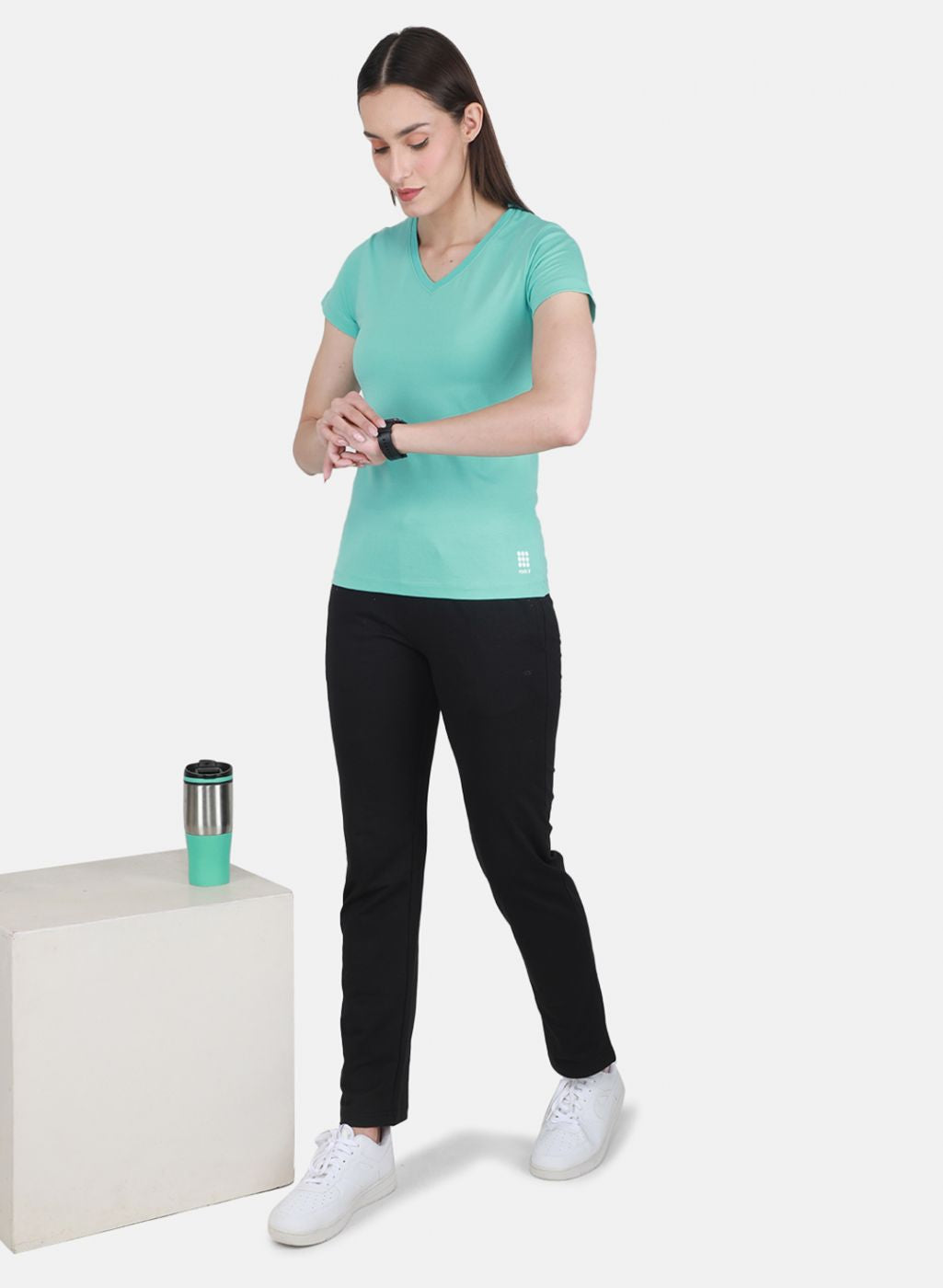 Rock-it Women Turquoise Blue Solid Top