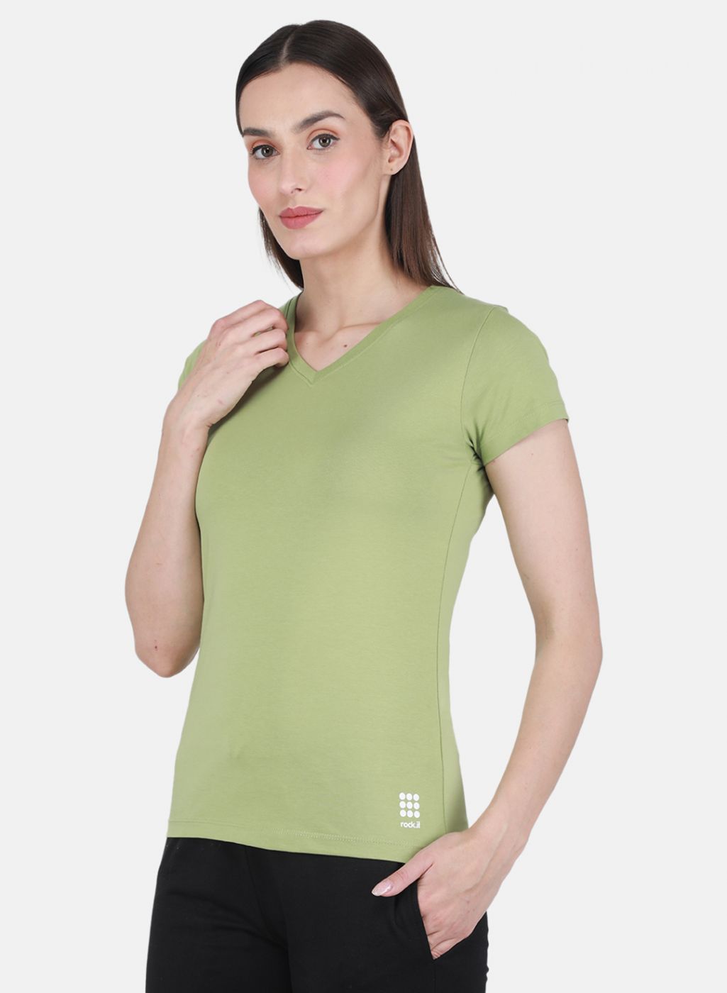 Rock-it Women Green Solid Top