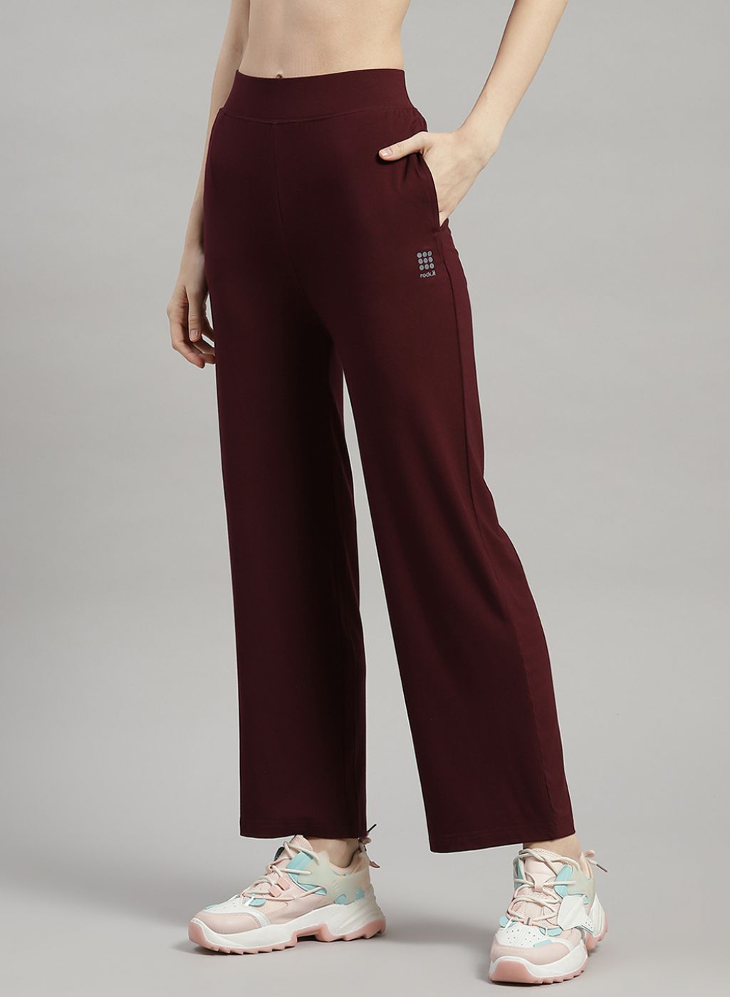 Women Brown Solid Trackpant
