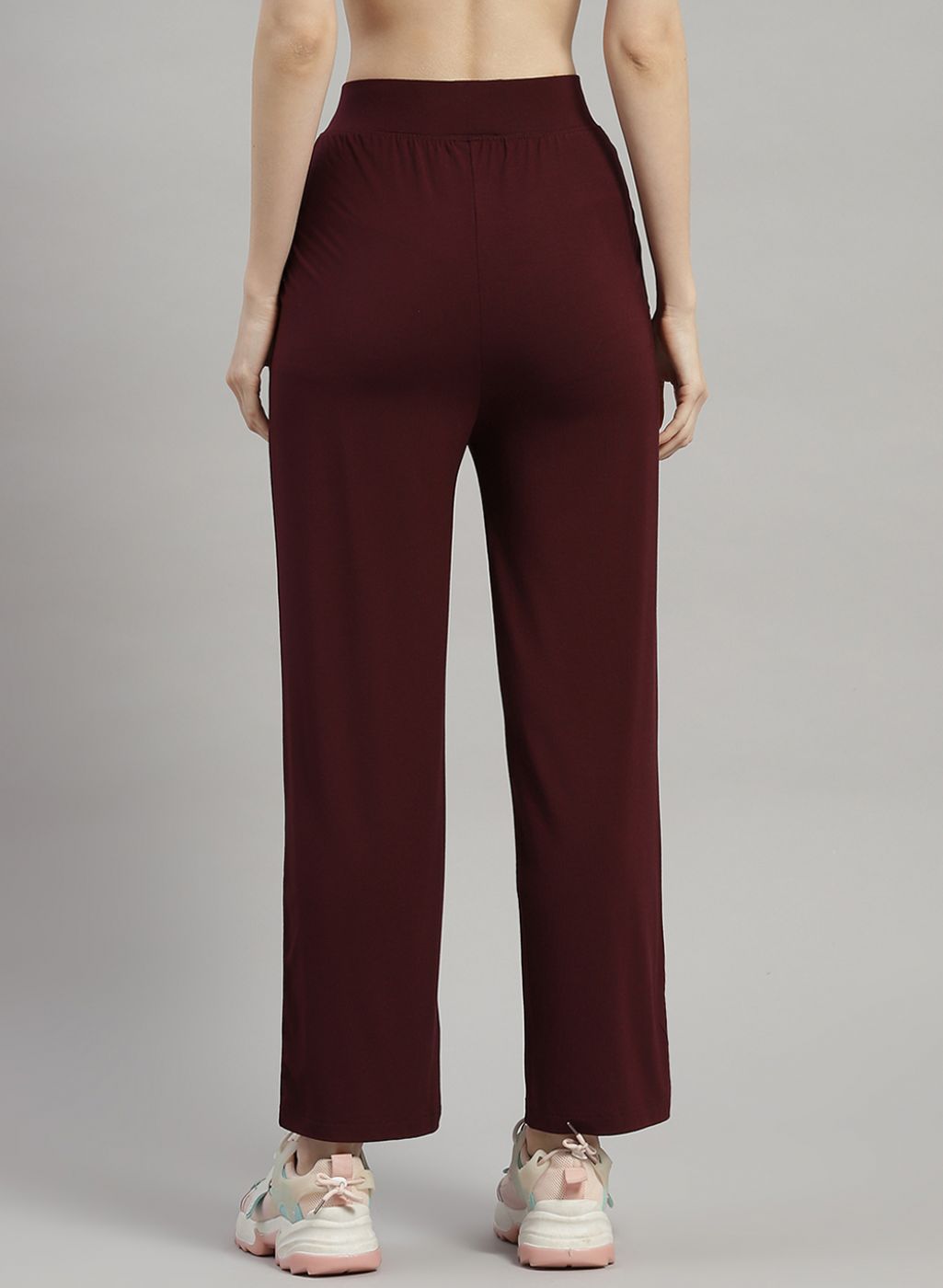 Women Brown Solid Trackpant
