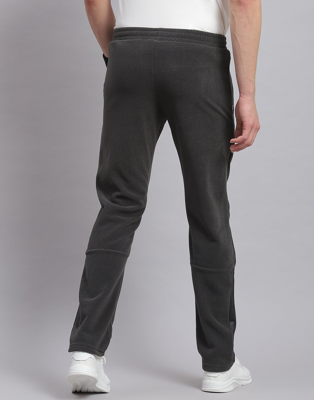 Men Grey Solid Regular Fit Winter Lower