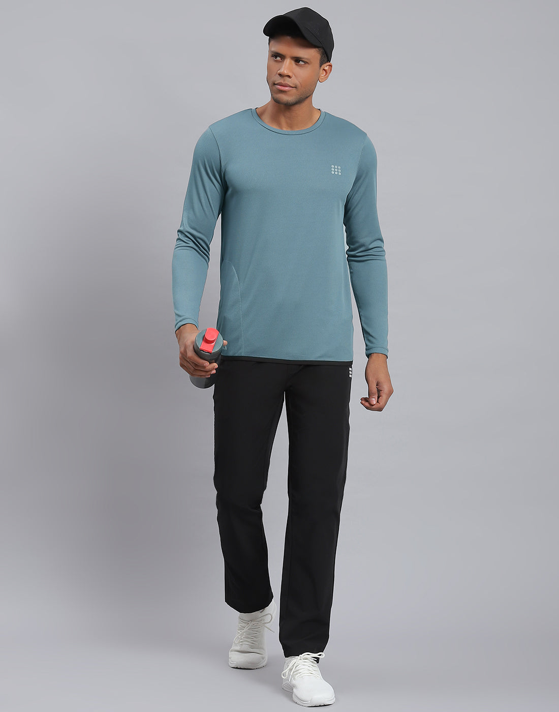 Men Black Solid Regular Fit Winter Lower