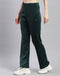 Women Green Solid Regular Fit Winter Lower