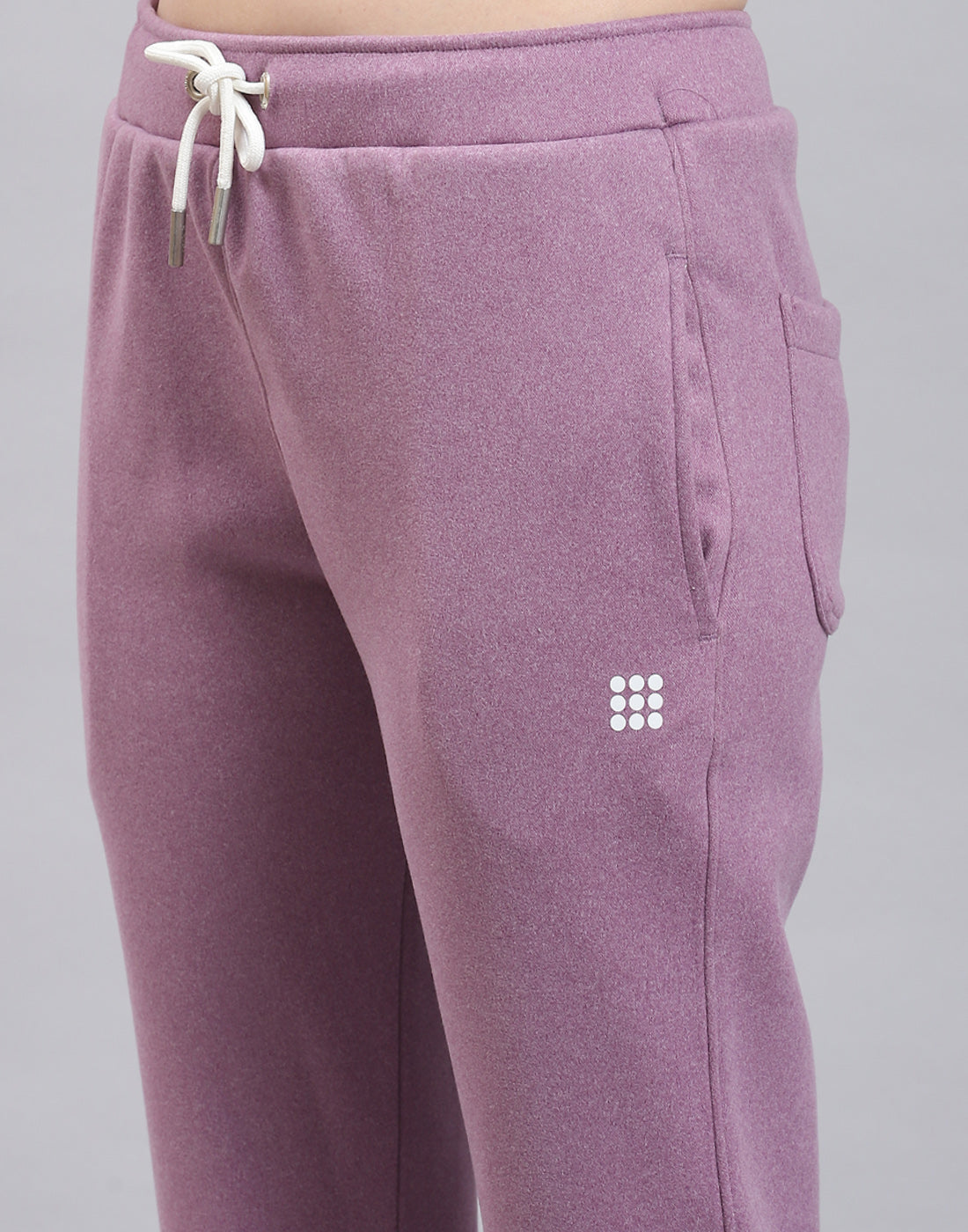 Women Purple Solid Regular Fit Winter Lower