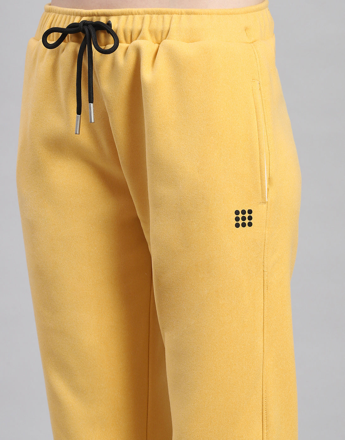 Women Yellow Solid Regular Fit Winter Lower