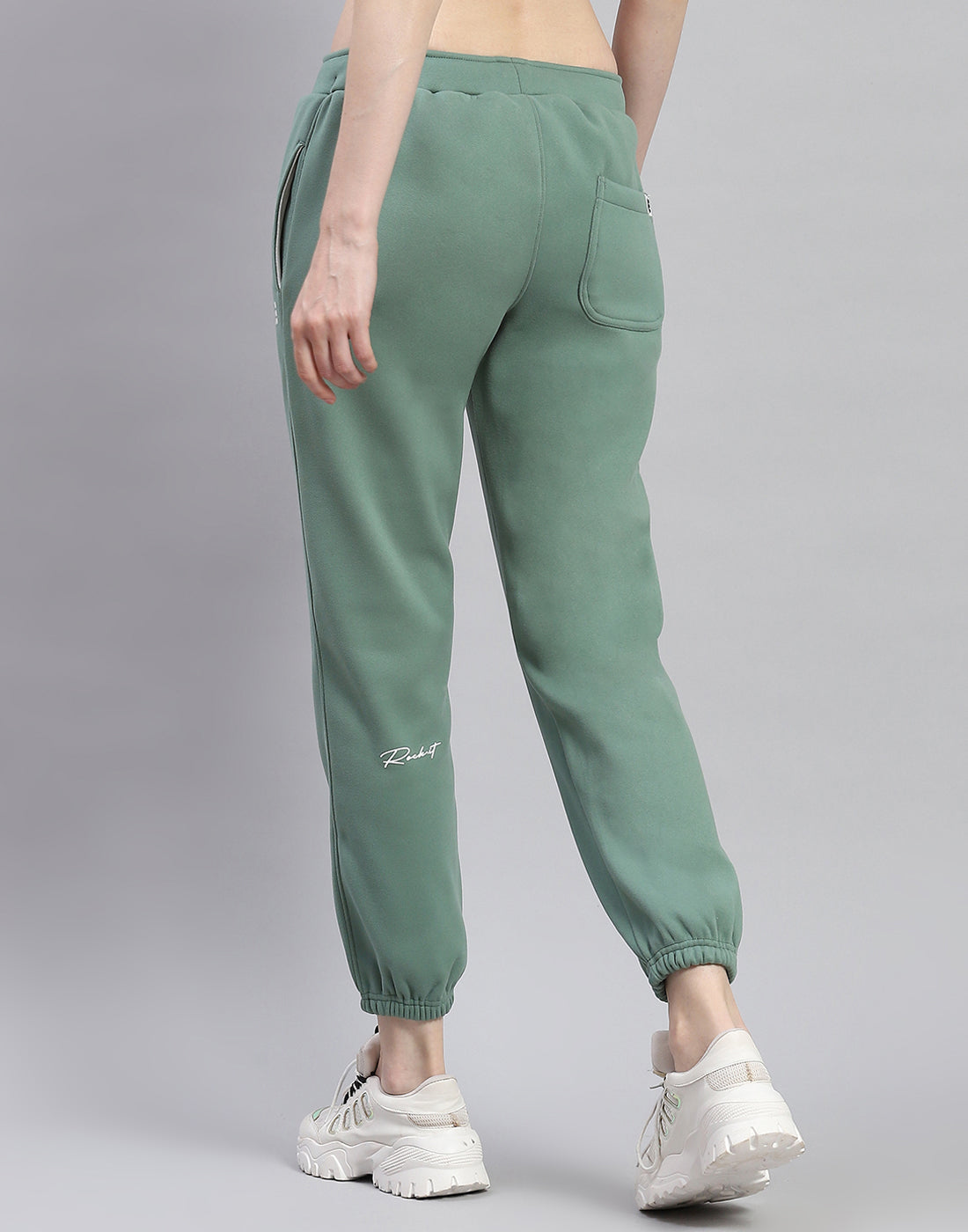 Women Green Solid Regular Fit Winter Lower