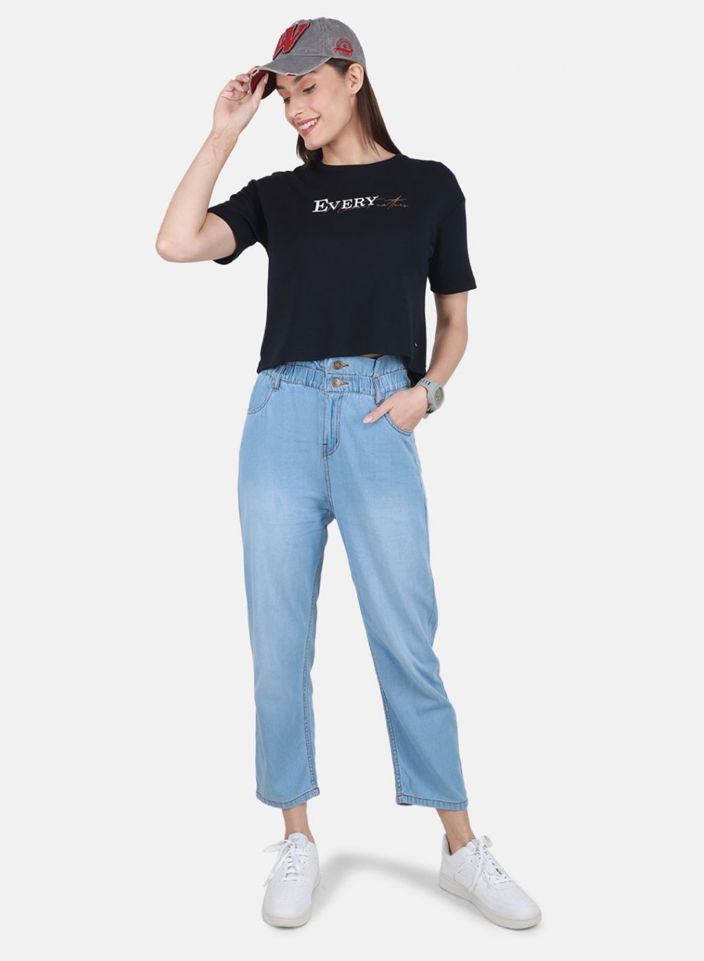 Women NAvy Blue Printed Top