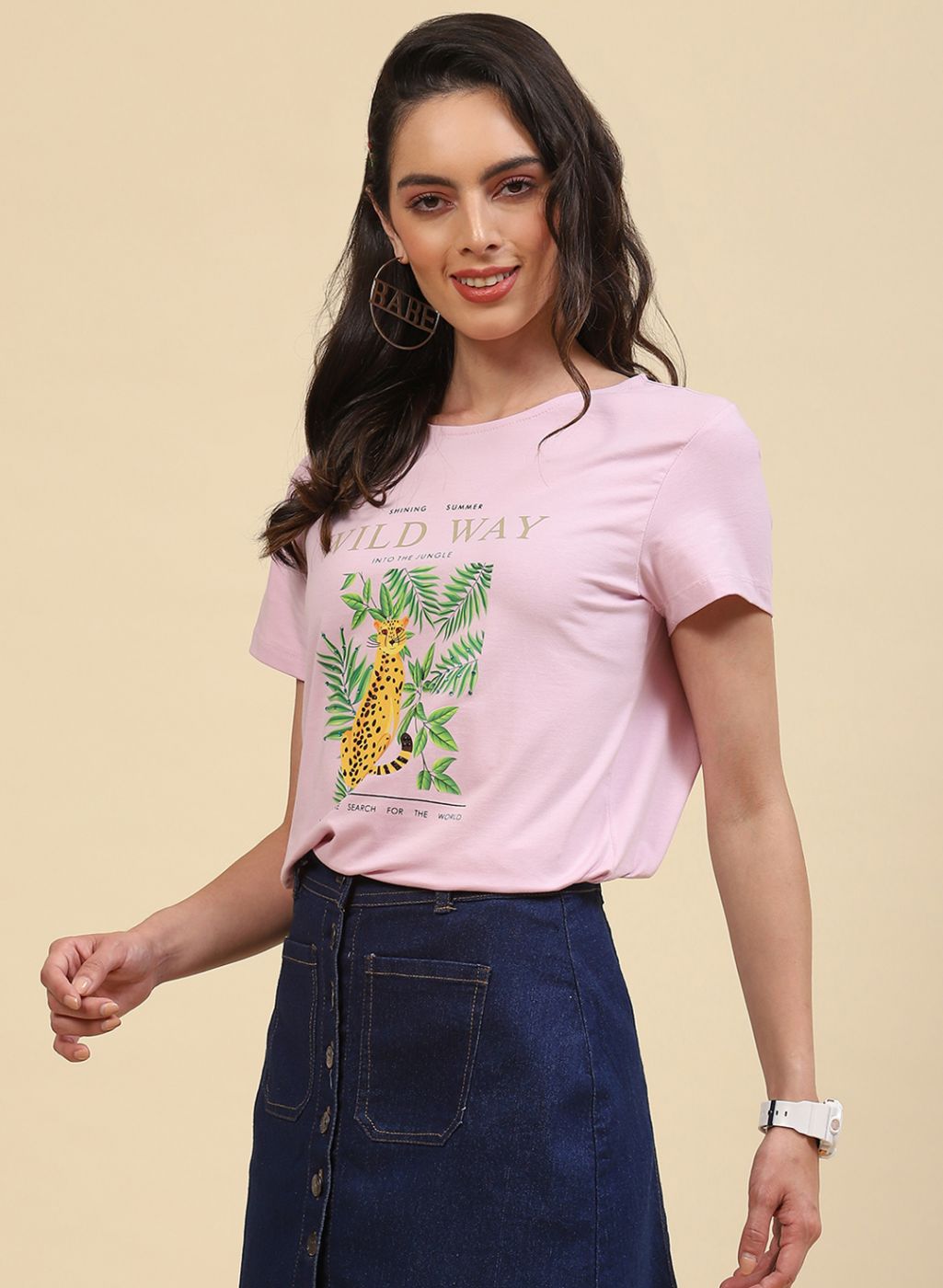 Women Purple Printed Top