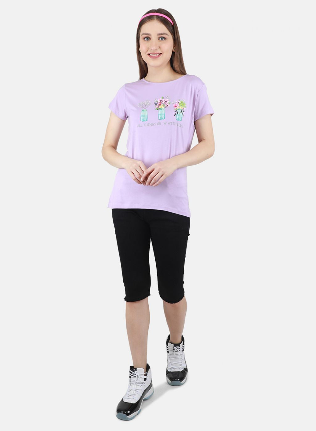 Women Purple Printed Top