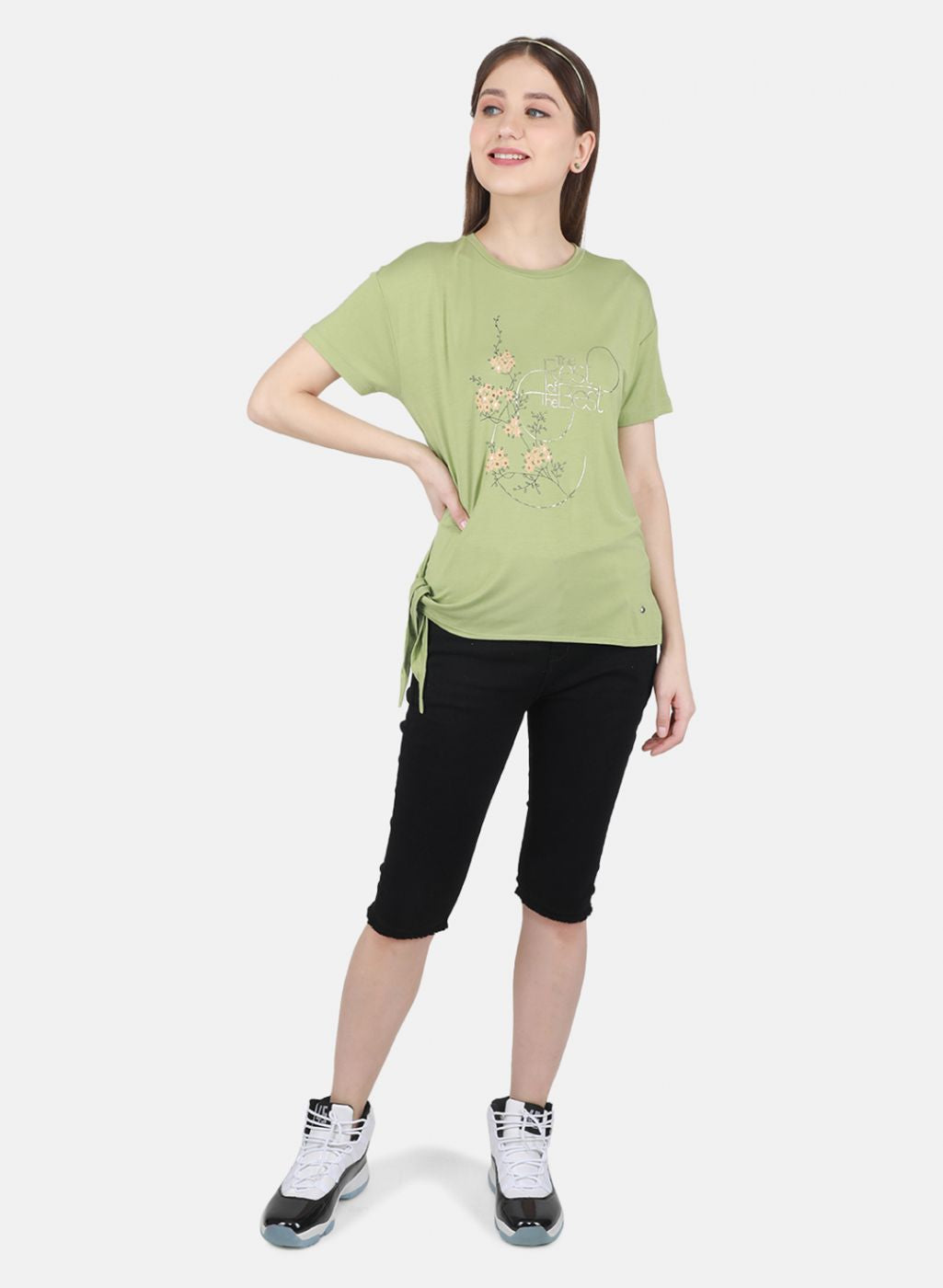 Women Green Printed Top