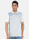 Men Off White Self Design T-Shirt