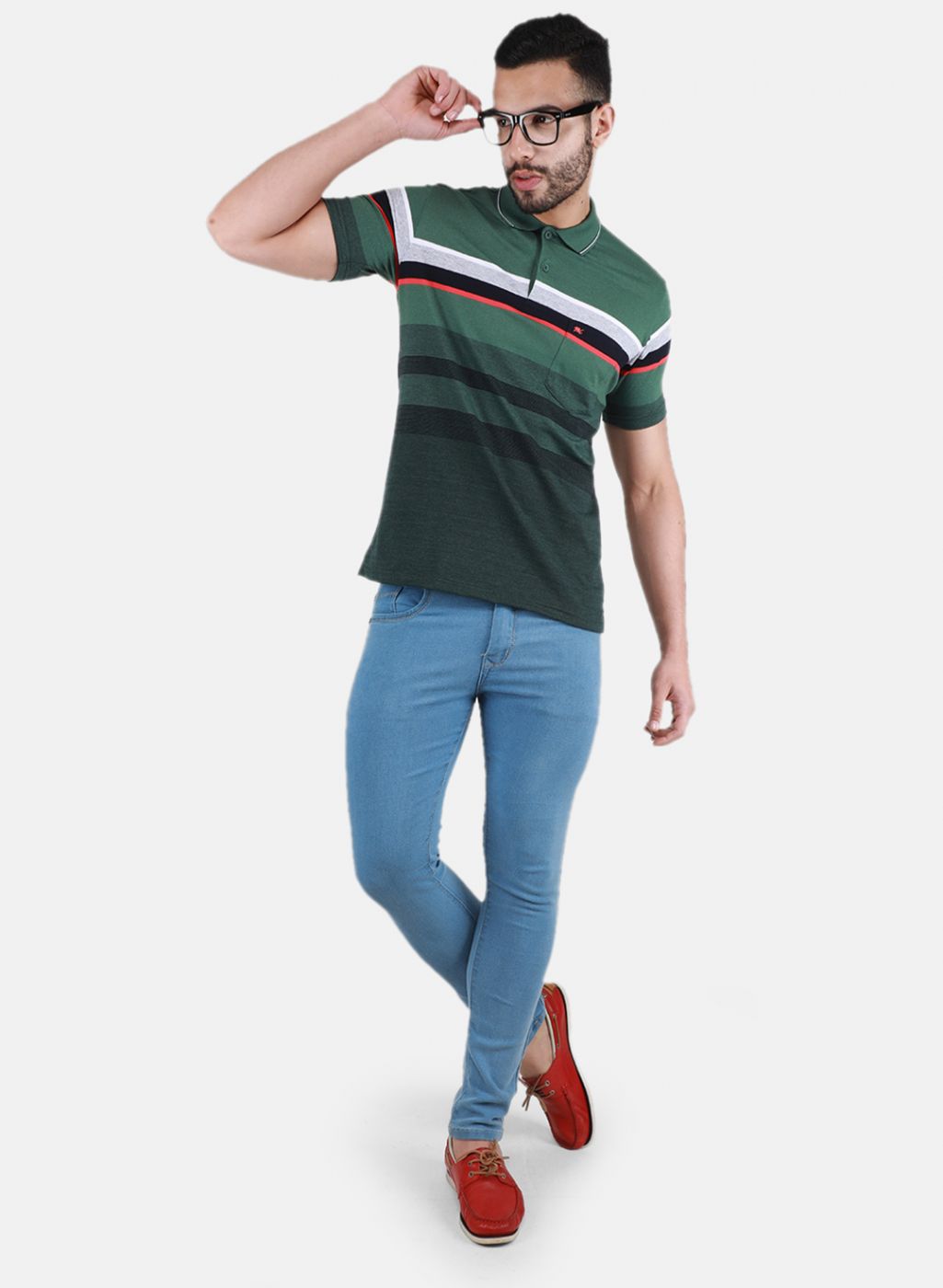 Men Green Printed T-Shirt