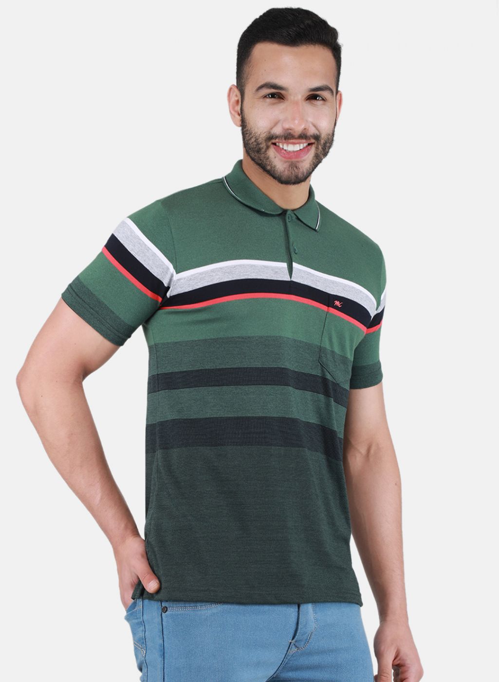 Men Green Printed T-Shirt