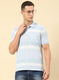 Men Blue Stripe T-Shirt