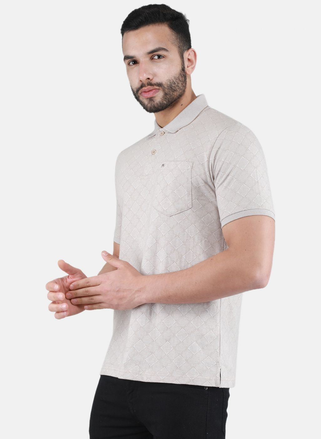 Men Beige Printed T-Shirt