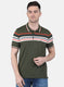 Men Olive Printed T-Shirt