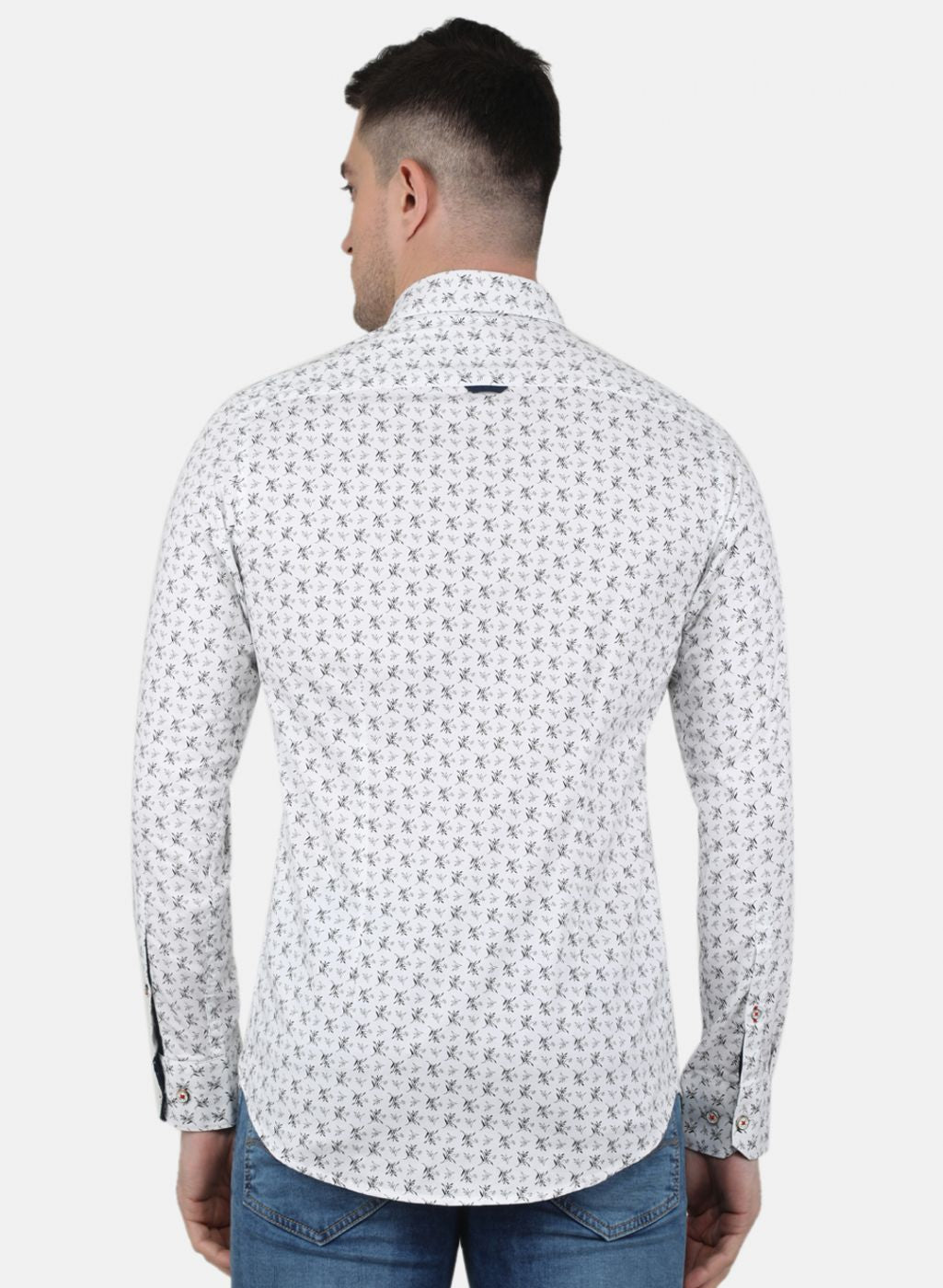 Men White Printed Shirt