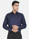 Men NAvy Blue Solid Shirt