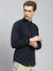 Men Navy Blue Printed Shirt