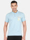 Men Sky Blue Printed T-Shirt