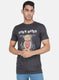 Men Grey Printed T-Shirt