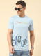 Men Blue Printed T-Shirt