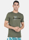 Men Olive Printed T-Shirt