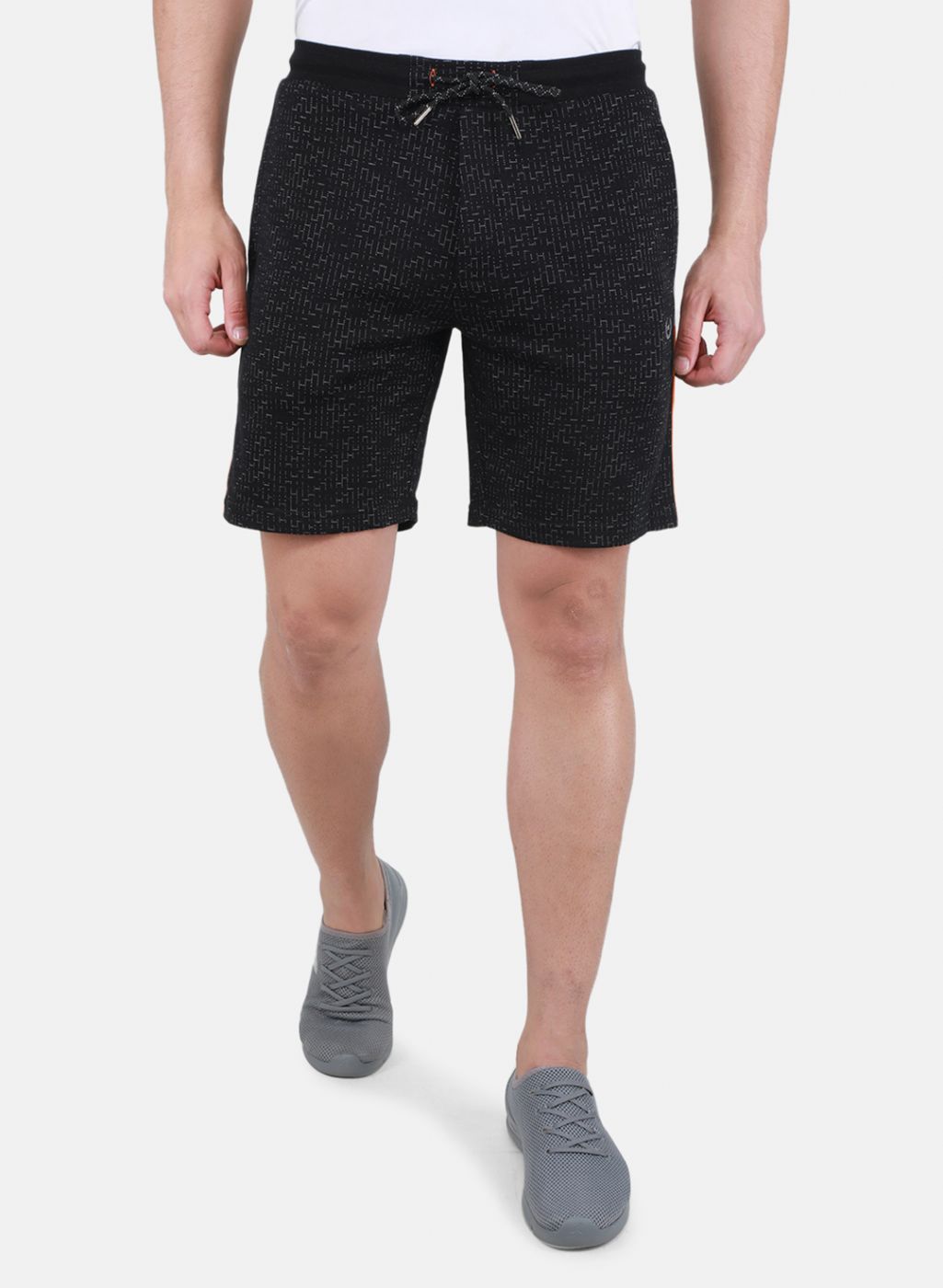 Men Black Printed Bermuda