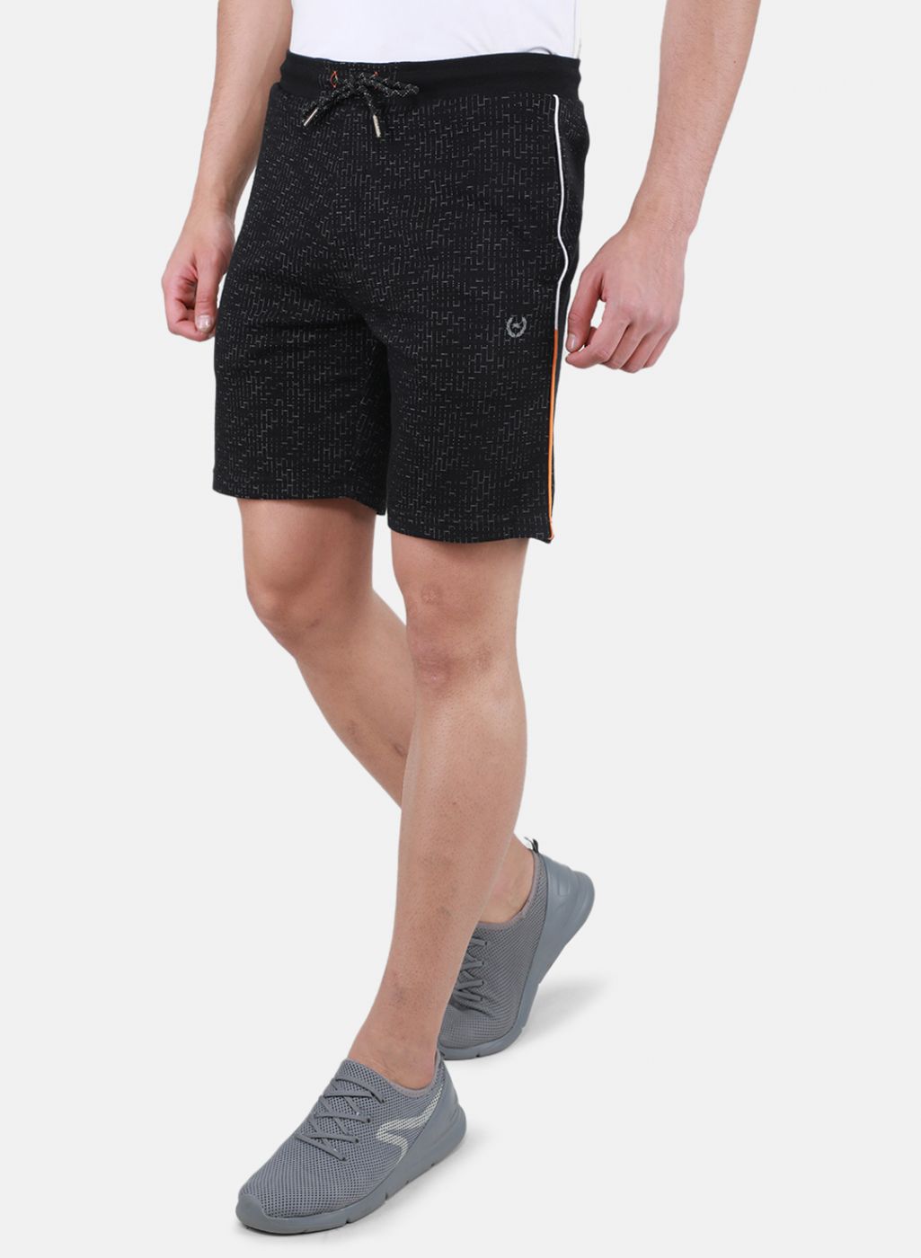 Men Black Printed Bermuda