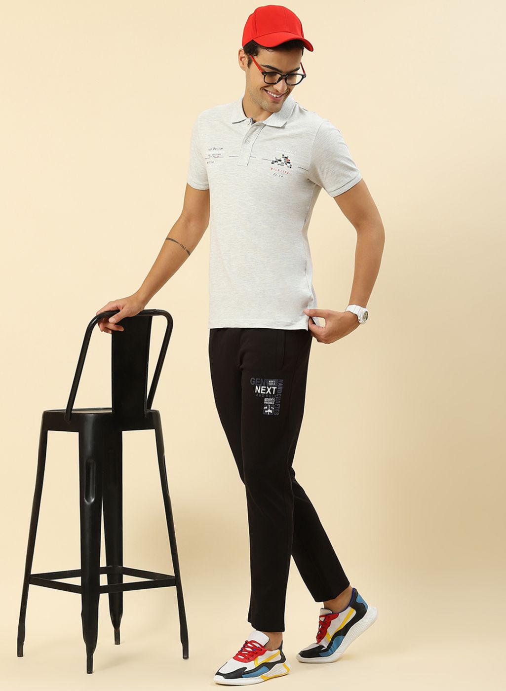 Men Black Regular Fit Lower