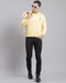 Men Beige Printed Round Neck Full Sleeve Sweatshirt