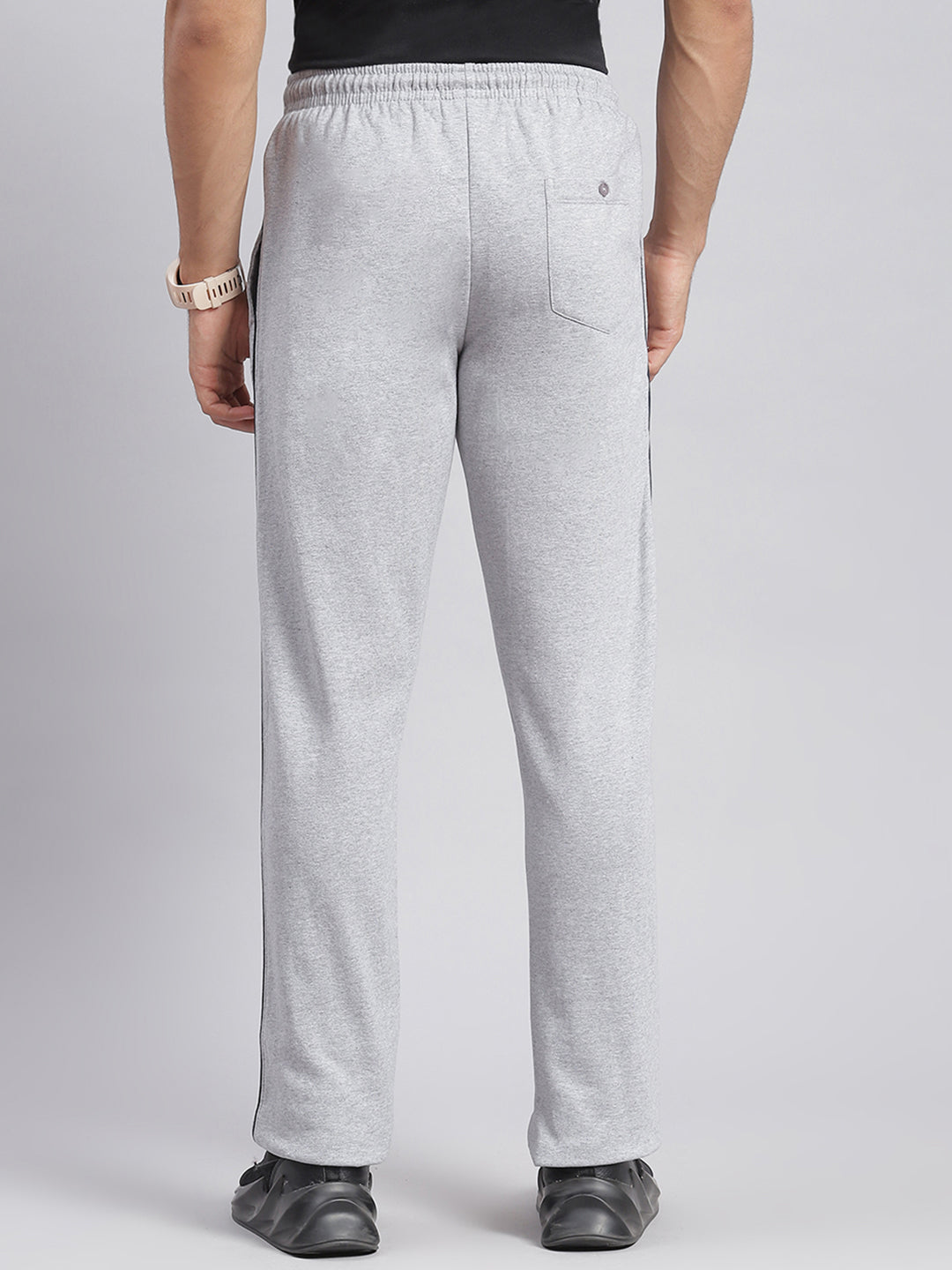 Men Grey Solid Regular Fit Winter Lowers