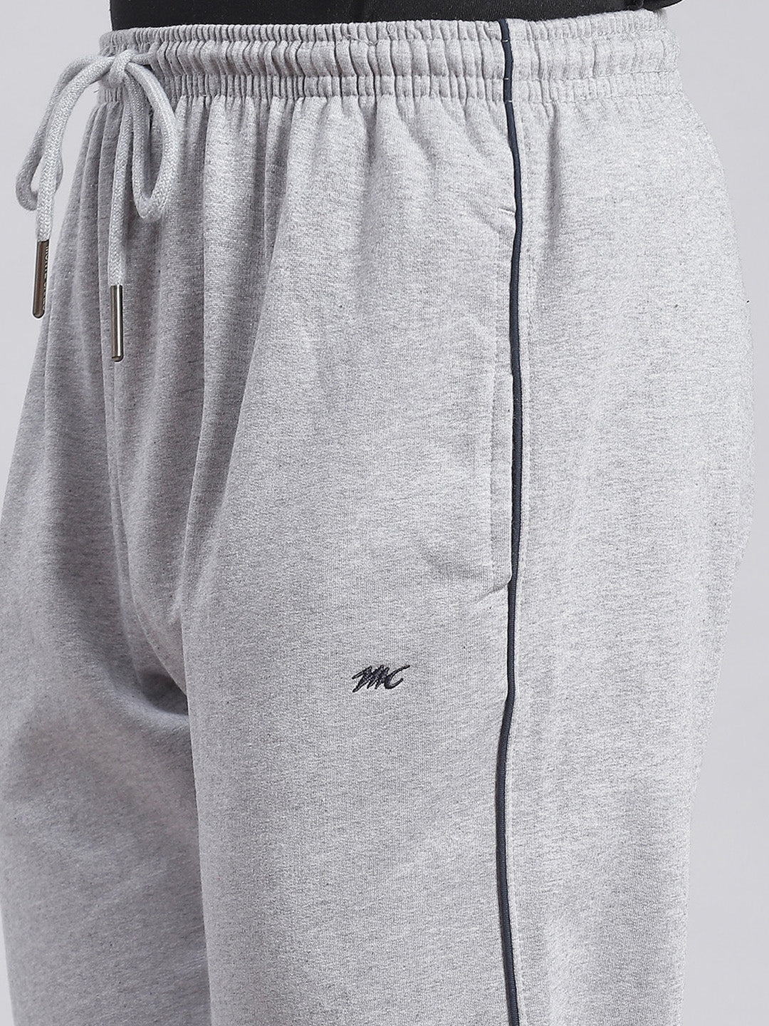 Men Grey Solid Regular Fit Winter Lowers