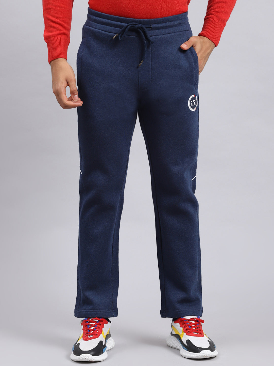 Men Blue Printed Winter Lower