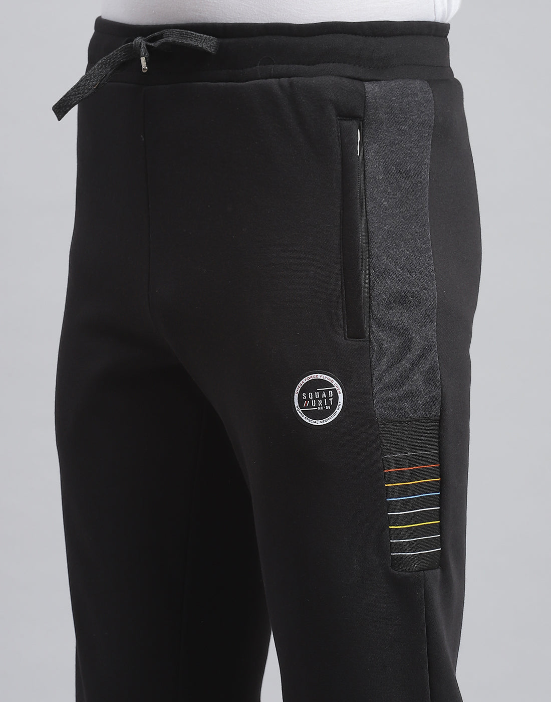 Men Black Printed Regular Fit Winter Lower